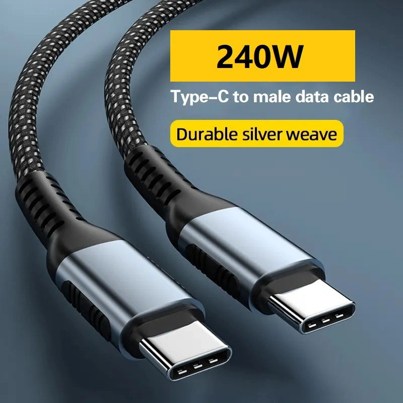 Nylon Braid 240 W Type C to C Charger Cable for Phone for Switch